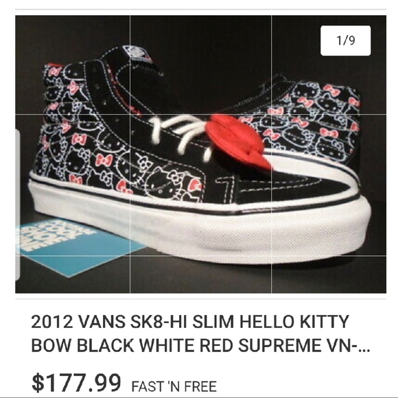 Vans. Hello Kitty SK8 Hi. Size 9.5 - Picture 2 of 10
